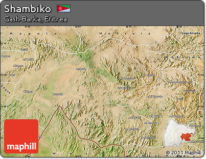 Satellite Map of Shambiko