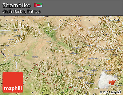 Satellite Map of Shambiko