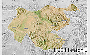 Satellite Map of Shambiko, lighten, desaturated