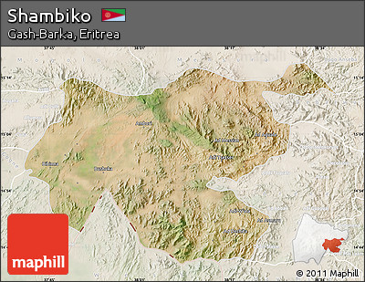 Satellite Map of Shambiko, lighten