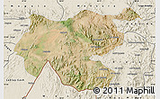 Satellite Map of Shambiko, shaded relief outside