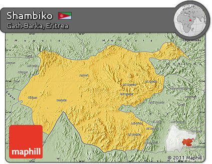 Savanna Style Map of Shambiko