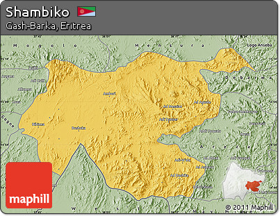 Savanna Style Map of Shambiko
