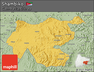 Savanna Style Map of Shambiko