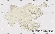 Shaded Relief Map of Shambiko, cropped outside