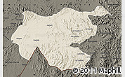 Shaded Relief Map of Shambiko, darken