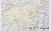 Shaded Relief Map of Shambiko, desaturated