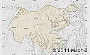 Shaded Relief Map of Shambiko, lighten, semi-desaturated