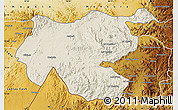 Shaded Relief Map of Shambiko, physical outside