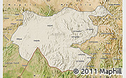 Shaded Relief Map of Shambiko, satellite outside