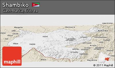 Classic Style Panoramic Map of Shambiko