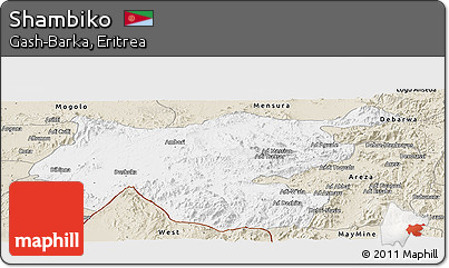 Classic Style Panoramic Map of Shambiko