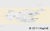 Classic Style Panoramic Map of Shambiko, single color outside