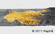Physical Panoramic Map of Shambiko, darken, desaturated