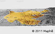 Physical Panoramic Map of Shambiko, desaturated