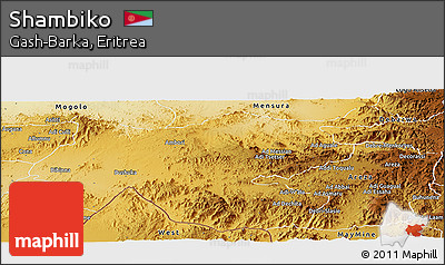 Physical Panoramic Map of Shambiko