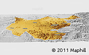 Physical Panoramic Map of Shambiko, lighten, desaturated