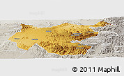 Physical Panoramic Map of Shambiko, lighten, semi-desaturated