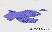 Political Panoramic Map of Shambiko, cropped outside