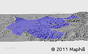 Political Panoramic Map of Shambiko, desaturated