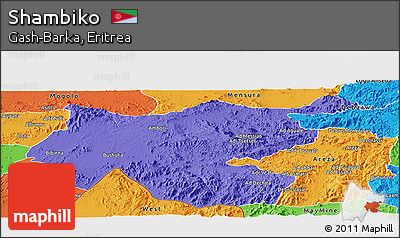 Political Panoramic Map of Shambiko