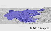Political Panoramic Map of Shambiko, lighten, desaturated