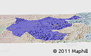 Political Panoramic Map of Shambiko, lighten, semi-desaturated