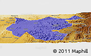 Political Panoramic Map of Shambiko, physical outside