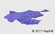 Political Panoramic Map of Shambiko, single color outside