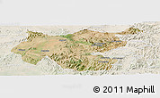 Satellite Panoramic Map of Shambiko, lighten