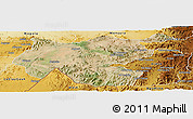 Satellite Panoramic Map of Shambiko, physical outside