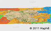 Satellite Panoramic Map of Shambiko, political outside