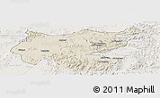 Shaded Relief Panoramic Map of Shambiko, lighten