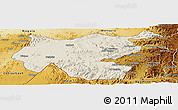 Shaded Relief Panoramic Map of Shambiko, physical outside