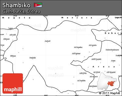 Blank Simple Map of Shambiko
