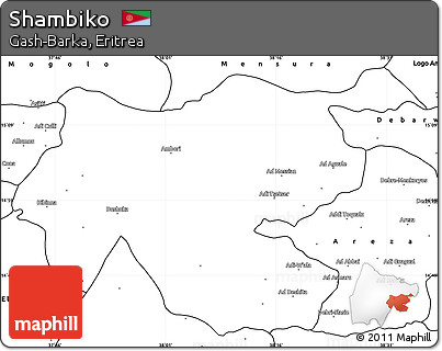 Blank Simple Map of Shambiko