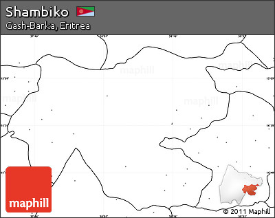 Blank Simple Map of Shambiko, no labels