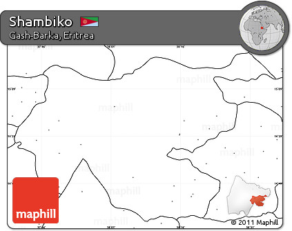 Blank Simple Map of Shambiko, no labels
