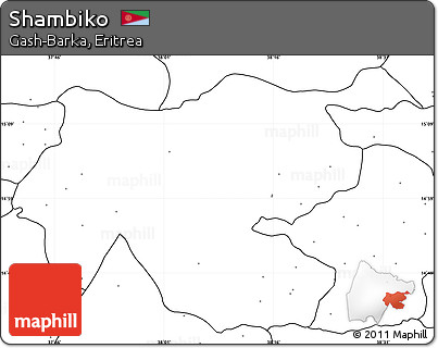 Blank Simple Map of Shambiko, no labels