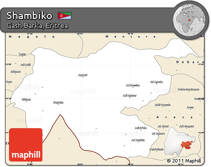 Classic Style Simple Map of Shambiko