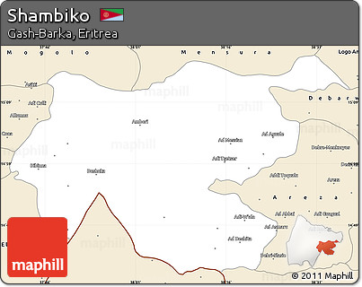 Classic Style Simple Map of Shambiko