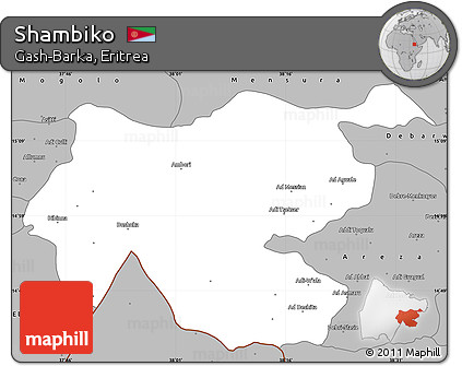 Gray Simple Map of Shambiko