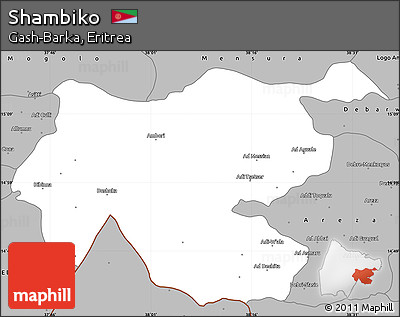 Gray Simple Map of Shambiko