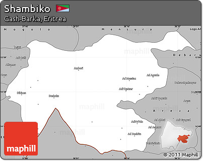 Gray Simple Map of Shambiko