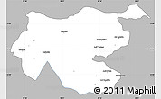 Gray Simple Map of Shambiko, single color outside