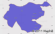 Political Simple Map of Shambiko, cropped outside
