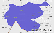 Political Simple Map of Shambiko, single color outside, borders and labels