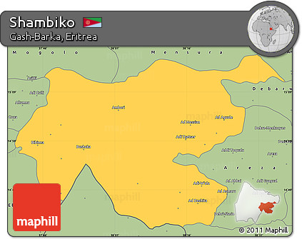 Savanna Style Simple Map of Shambiko