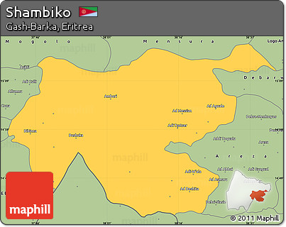 Savanna Style Simple Map of Shambiko
