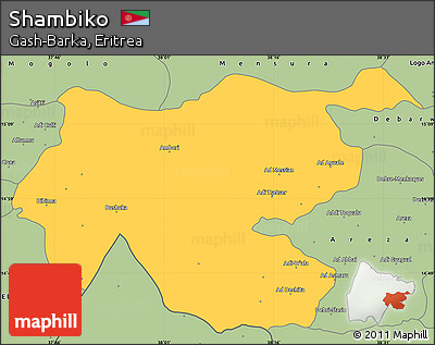 Savanna Style Simple Map of Shambiko